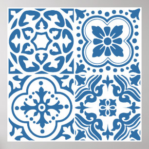 Poster Carreaux bleu portugais 2