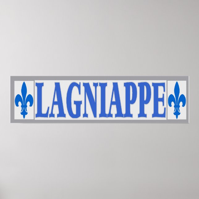 Poster Carreaux bleus Lagniappe (Devant)