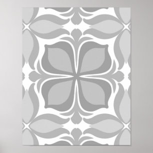 Poster Carreaux géométriques neutres
