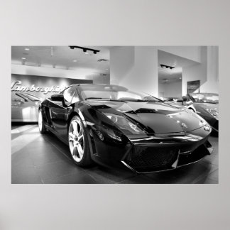 Poster Carrefour noir et blanc