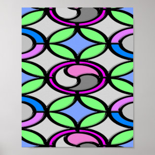 Poster Carrelage couleur verre