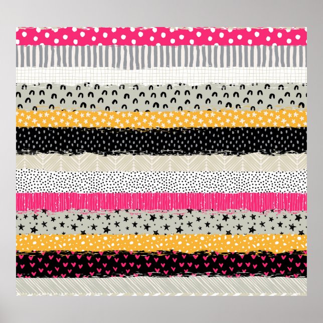 Poster Carrelage en Patchwork : Conception Versatile Sans (Devant)