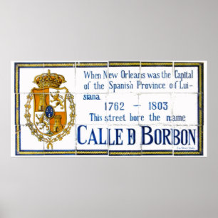 Poster Carrelage espagnol Bourbon St.
