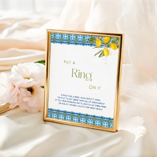 Poster Carrelage Méditerranéen Pose Une Bague Sur Sa Fête