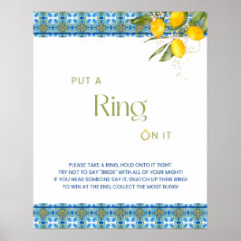 Poster Carrelage Méditerranéen Pose Une Bague Sur Sa Fête