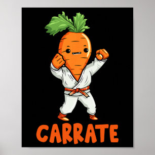 Poster Carrer Carotte Carotte Arts Martiaux Karate Légume