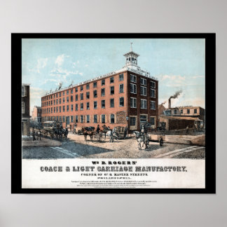 Poster Carriage Factory Philadelphia PA Imprimer