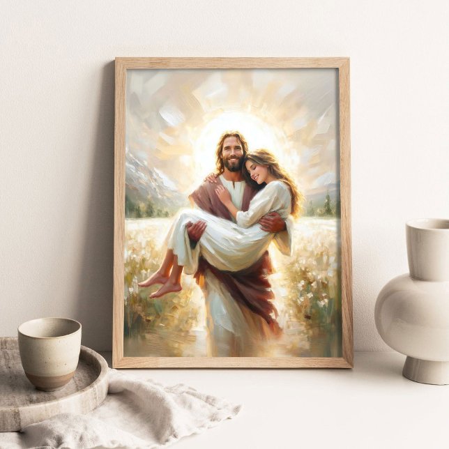 Poster Carry Her Home, Modern Christian Art, Jesus Heals  (Créateur téléchargé)