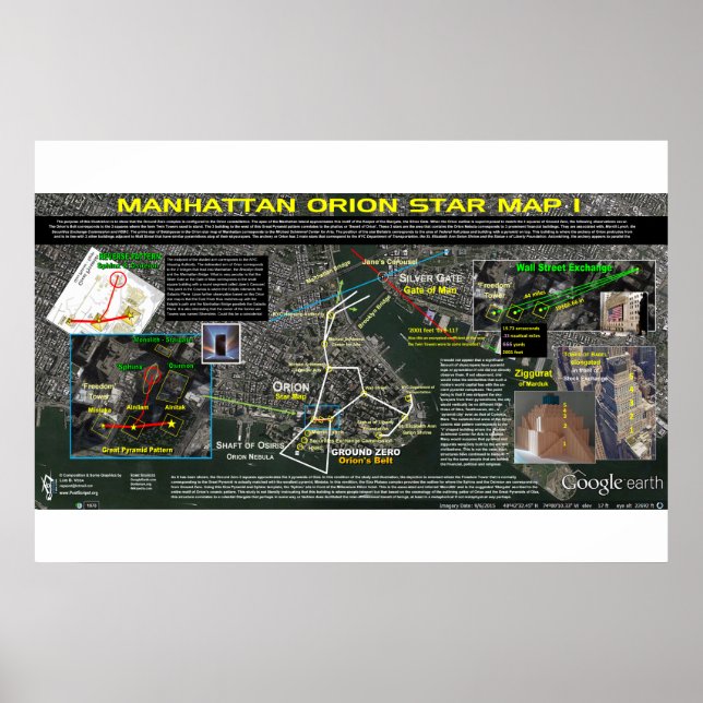 Poster Carte 1 de Manhattan Orion Star (Devant)