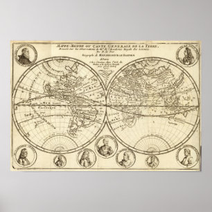 Poster Carte 4 du monde