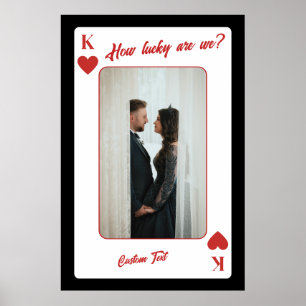 Poster Carte à jouer personnalisée Lucky In Love avec pho