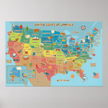 Carte américaine pour les enfants