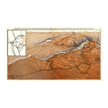 Carte ancienne du parc national de Yosemite 1928