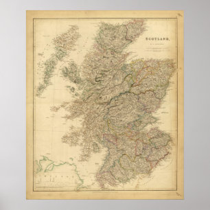 Poster Carte Angleterre