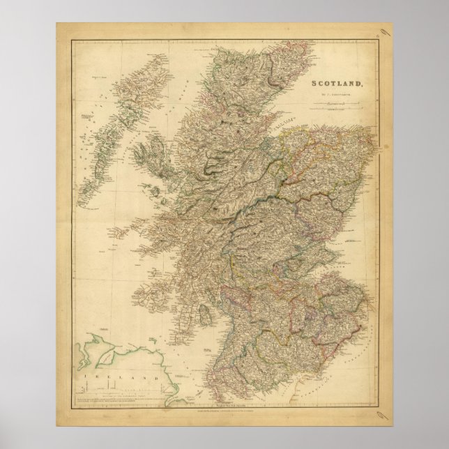 Poster Carte Angleterre (Devant)