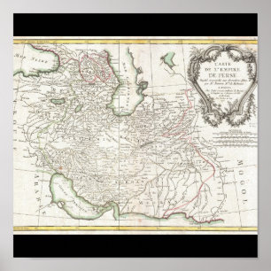 Poster Carte antique de la Perse - Iran, Afghanistan & Ir