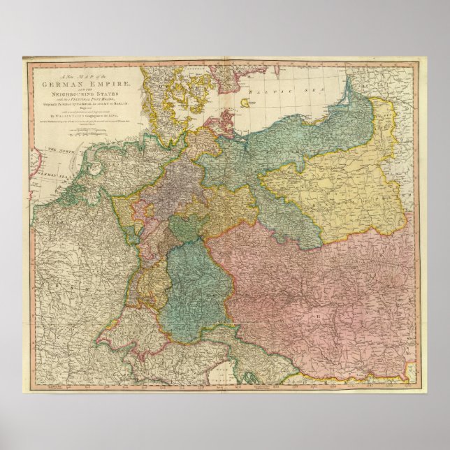 Poster Carte Atlas de l'Empire allemand (Devant)