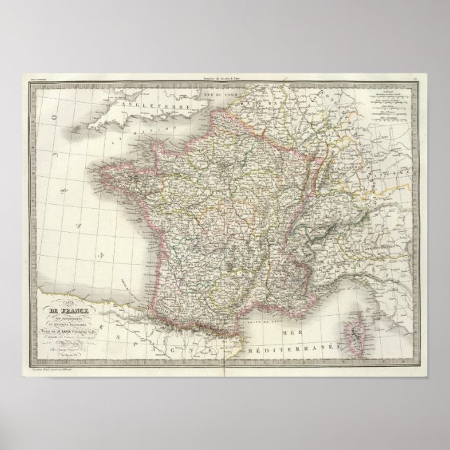 Poster Carte Atlas France 2 (Devant)