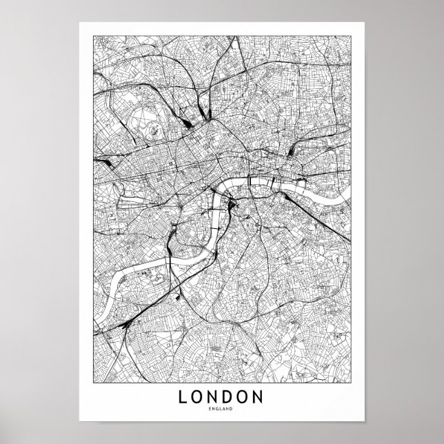 Poster Carte blanche de Londres (Devant)