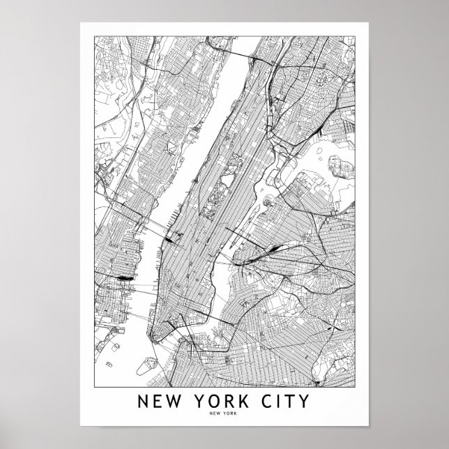 Poster Carte blanche de New York (Devant)