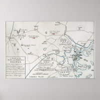 CARTE BOSTON-CONCORD, 1775