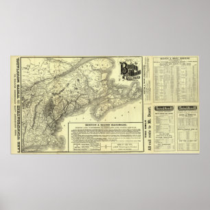 Poster Carte Boston et Maine Railroad 2