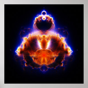 Poster Carte Bouddhabrot Mandelbrot Set Gautama Bouddha