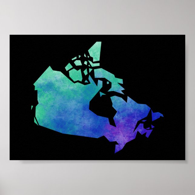 Poster Carte Canada (Devant)