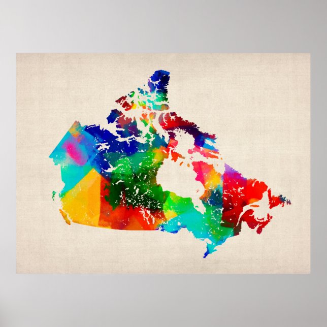 Poster Carte Canada (Devant)