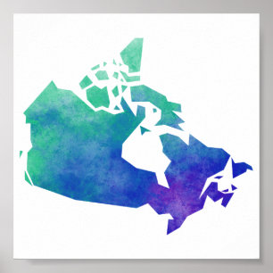 Poster Carte Canada