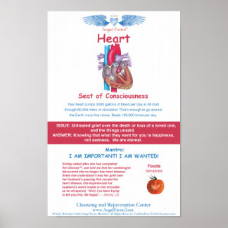 Poster Carte cardiaque des fermes d'anges