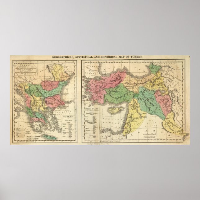 Poster Carte Chronologique de Turquie (Devant)