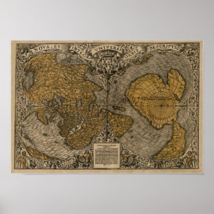 Poster Carte classique du monde antique de 1531 par Oronc