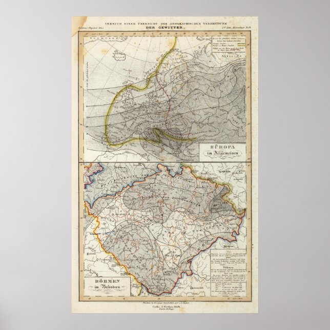 Poster Carte climatique de l'Europe (Devant)