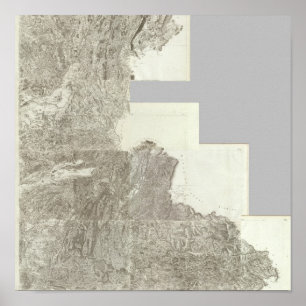 Poster Carte composée de la France 4