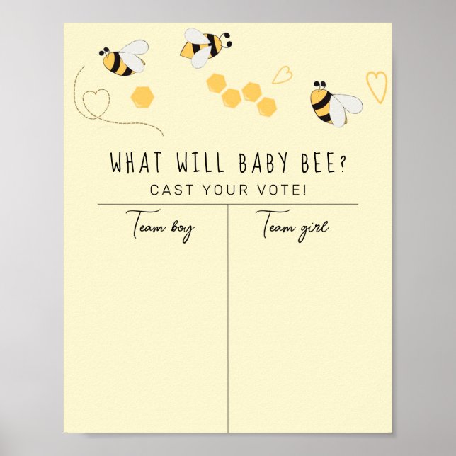 Poster Carte d'anniversaire de jour d'abeille (Devant)