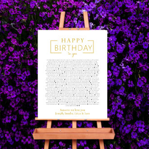 Poster Carte d'anniversaire Les raisons pour lesquelles