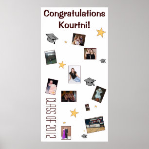 Poster Carte d'autographe de fin d'études