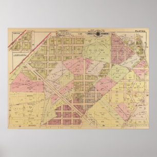 Poster Carte de American University Park, Washington, 191