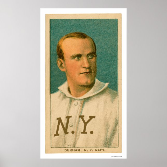 Poster Carte de base-ball Bull Durham 1909 (Devant)
