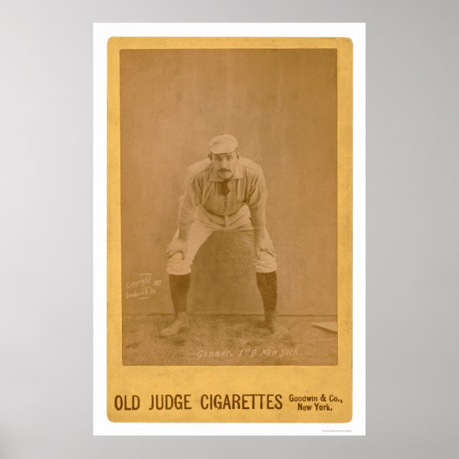 Poster Carte de baseball Roger Connor 1889 (Devant)