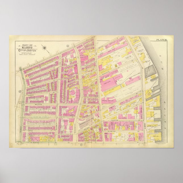 Poster Carte de Boston 8 (Devant)