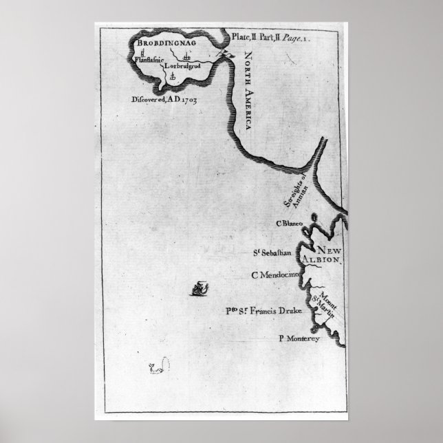 Poster Carte de Brobdingnag (Devant)