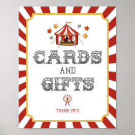 Poster carte de carnaval de cirque et signe de fête de ca