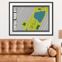 Carte de Central Park moderne New York City
