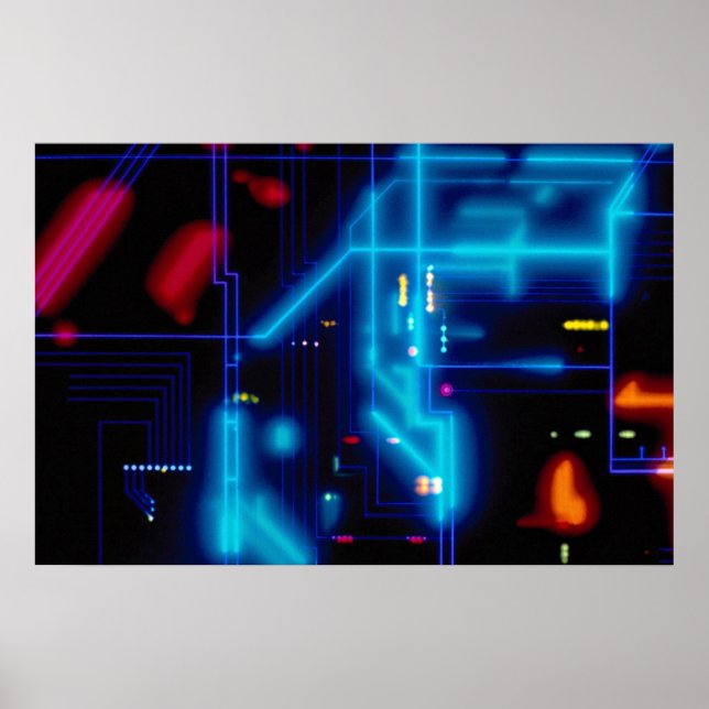 Poster Carte de circuit graphique (Devant)