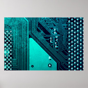 Poster Carte de circuit. Technologie de matériel informat