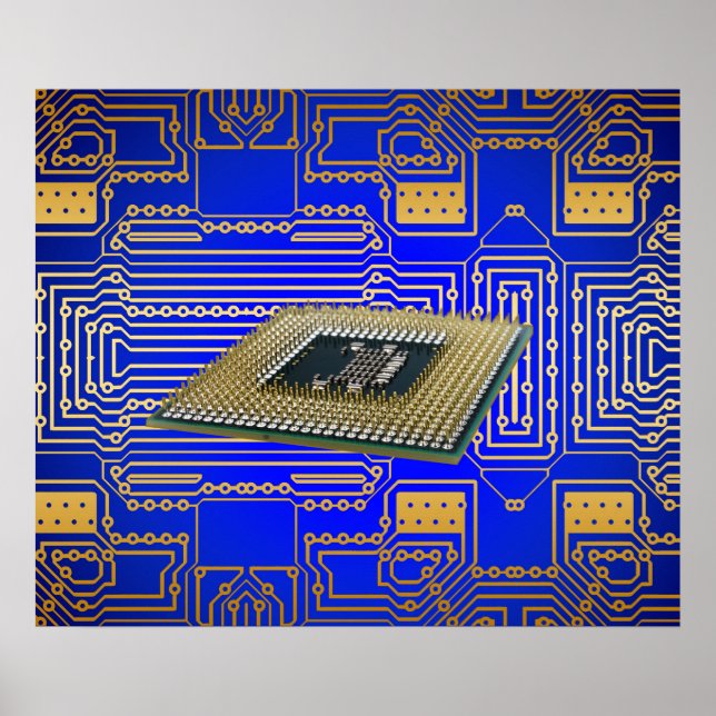 Poster Carte de circuits électroniques (Devant)