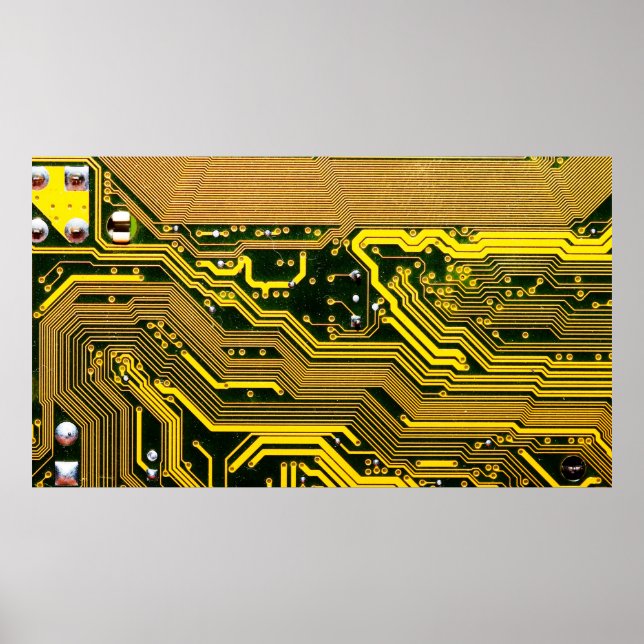 Poster carte de circuits informatiques, abstraite, a (Devant)