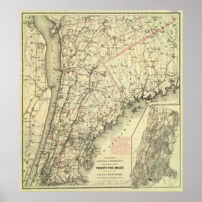 Poster Carte de conduite et de roulage de Colton des État (Devant)